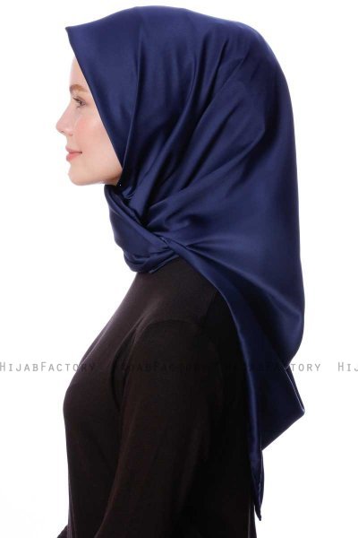 Eylul - Navy Blue Square Rayon Hijab