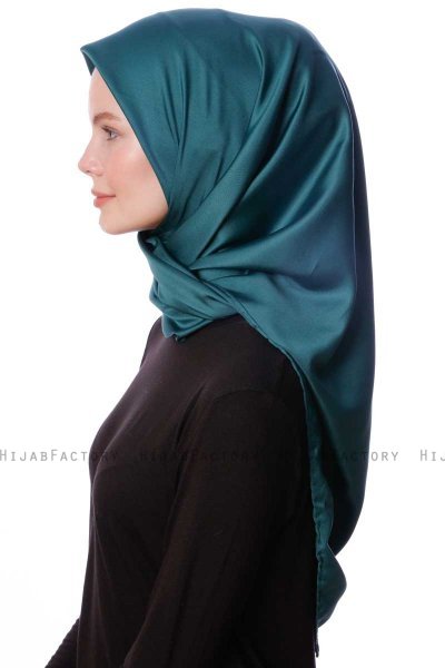 Eylul - Dark Green Square Rayon Hijab