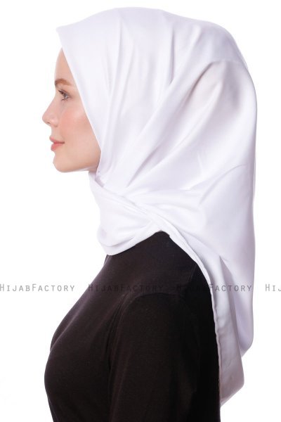 Eylul - White Square Rayon Hijab