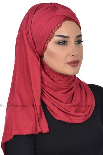 Filippa - Bordeaux Practical Cotton Hijab - Ayse Turban
