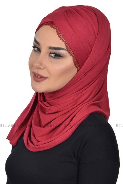 Filippa - Bordeaux Practical Cotton Hijab - Ayse Turban