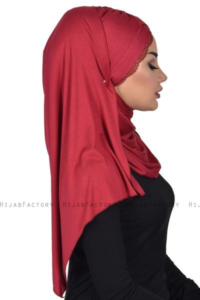 Filippa - Bordeaux Practical Cotton Hijab - Ayse Turban