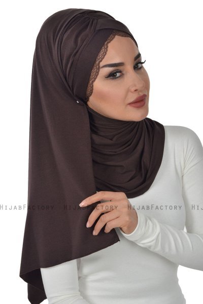 Filippa - Brown Practical Cotton Hijab - Ayse Turban