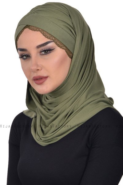 Filippa - Khaki Practical Cotton Hijab - Ayse Turban