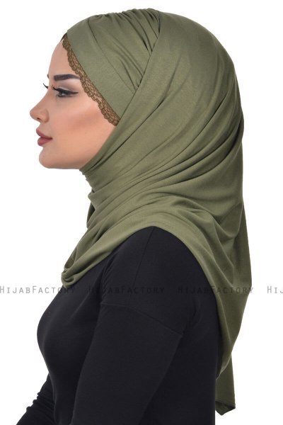 Filippa - Khaki Practical Cotton Hijab - Ayse Turban