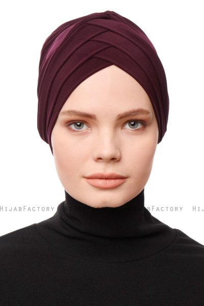 Gamze - Plum Turban