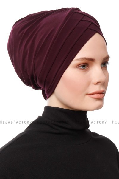 Gamze - Plum Turban