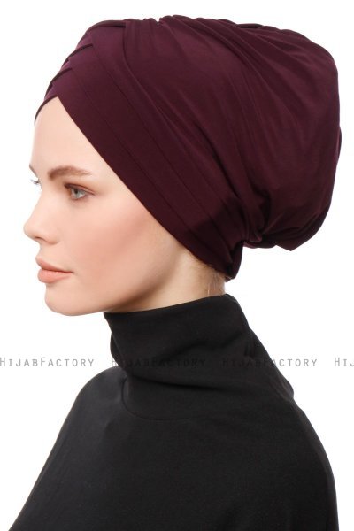 Gamze - Plum Turban