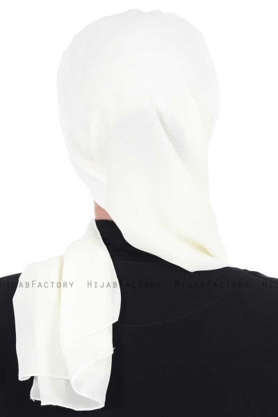 Gill - Creme & Creme Chiffon Turban