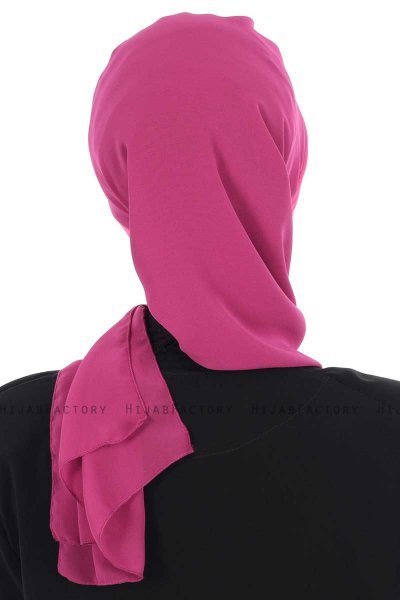 Gill - Fuchsia & Fuchsia Chiffon Turban