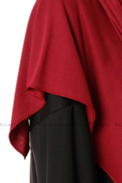 Hande - Bordeaux Cotton Hijab - Gülsoy