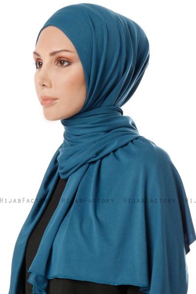 Hande - Petrol Blue Cotton Hijab - Gülsoy