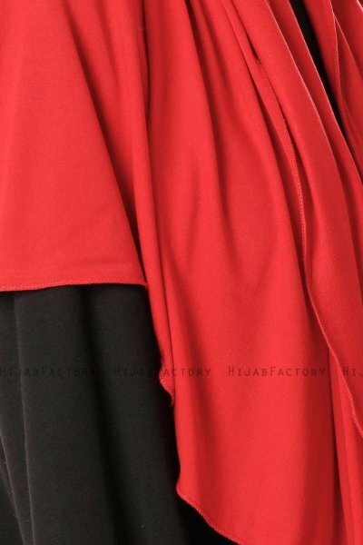 Hande - Red Cotton Hijab - Gülsoy