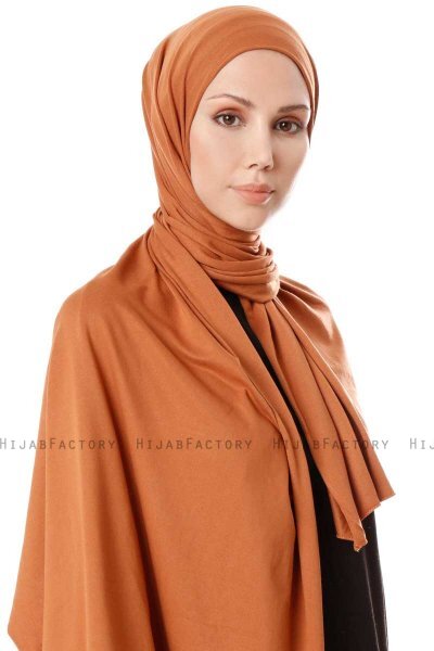 Hande - Terracotta Cotton Hijab - Gülsoy