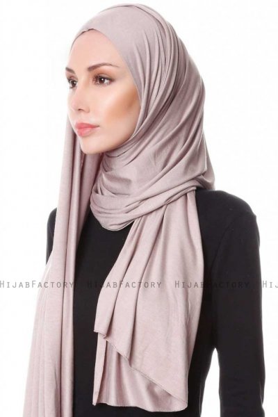 Hanfendy Ljus Taupe Praktisk One Piece Hijab Sjal 201710b