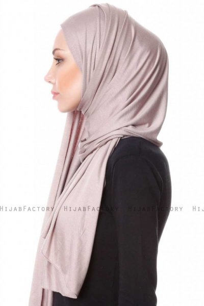 Hanfendy Ljus Taupe Praktisk One Piece Hijab Sjal 201710c
