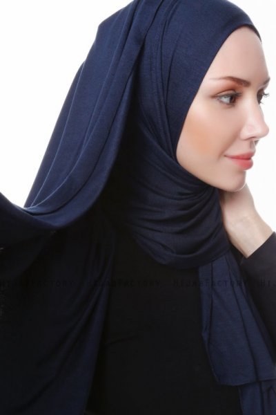 Hanfendy - Navy Blue Practical One Piece Hijab