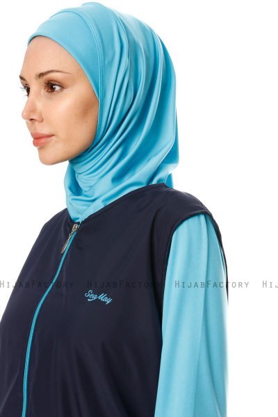 Hatice - Dark Navy Blue Burkini - Seamay