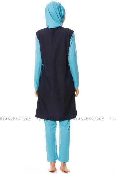 Hatice - Dark Navy Blue Burkini - Seamay