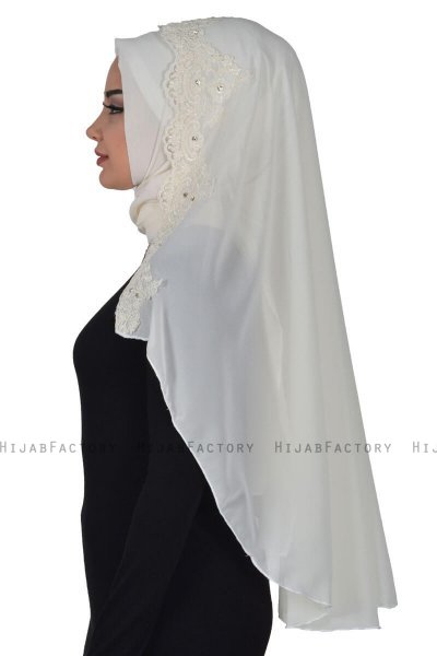 Helena - Creme Practical Hijab - Ayse Turban