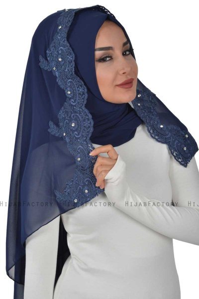 Helena - Navy Blue Practical Hijab - Ayse Turban