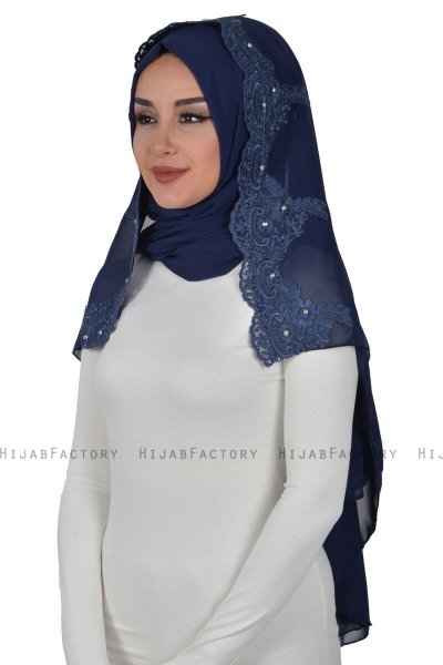 Helena - Navy Blue Practical Hijab - Ayse Turban