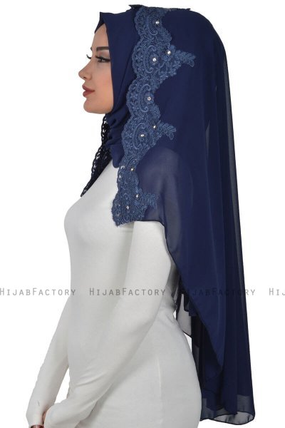 Helena - Navy Blue Practical Hijab - Ayse Turban