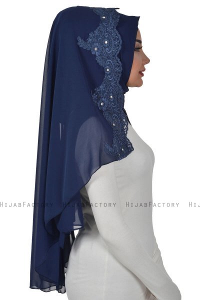 Helena - Navy Blue Practical Hijab - Ayse Turban