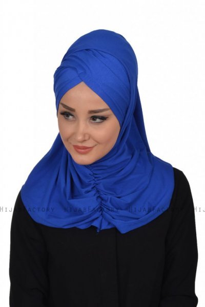 Hilda - Blue Cotton Hijab