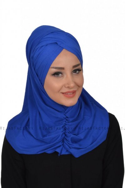 Hilda - Blue Cotton Hijab