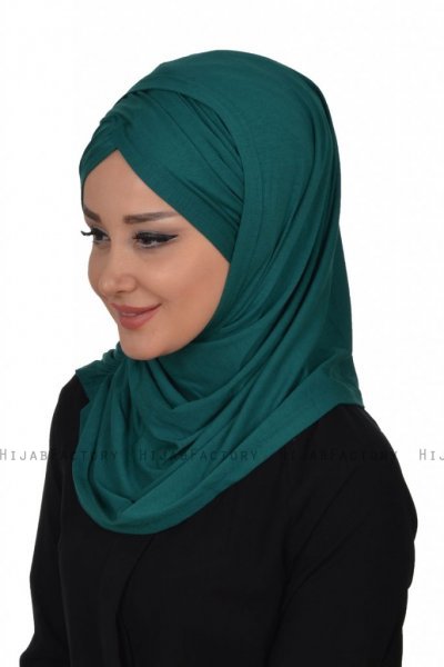 Hilda - Dark Green Cotton Hijab