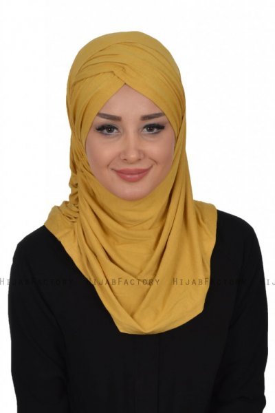 Hilda - Mustard Cotton Hijab