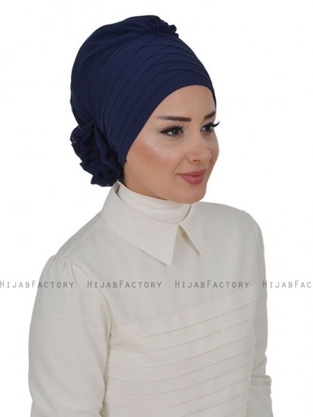 Jane Marinblå Chiffon Turban Ayse Turban 325902c