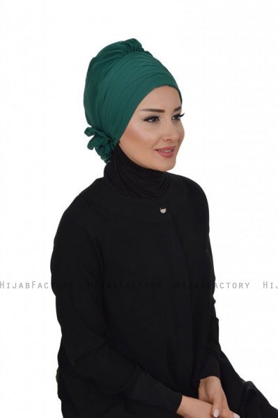 Jane Mörkgrön Chiffon Turban Ayse Turban 325915c