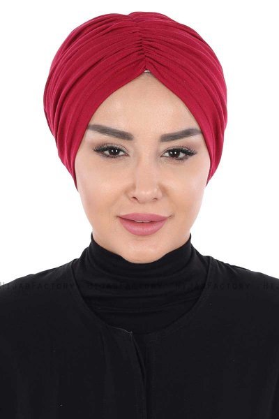Jill - Bordeaux Cotton Turban - Ayse Turban