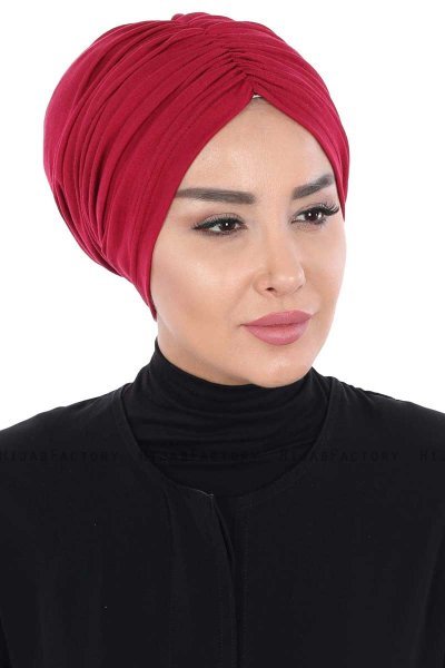 Jill - Bordeaux Cotton Turban - Ayse Turban