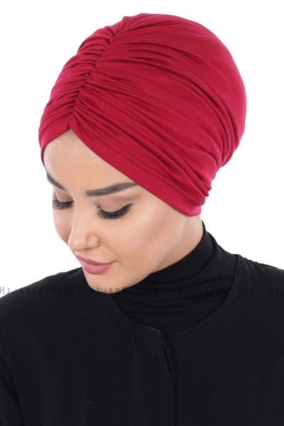Jill - Bordeaux Cotton Turban - Ayse Turban