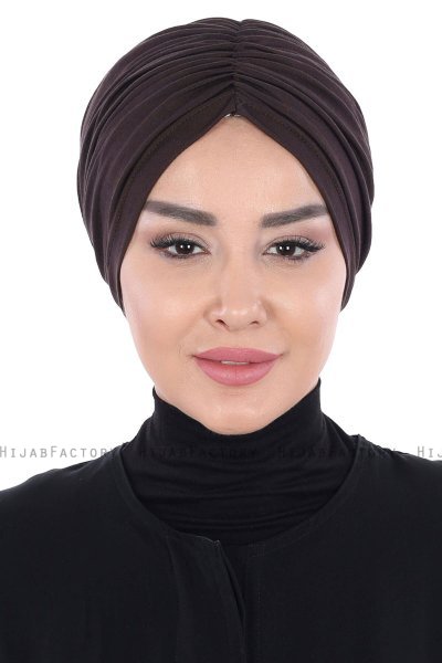 Jill - Brown Cotton Turban - Ayse Turban