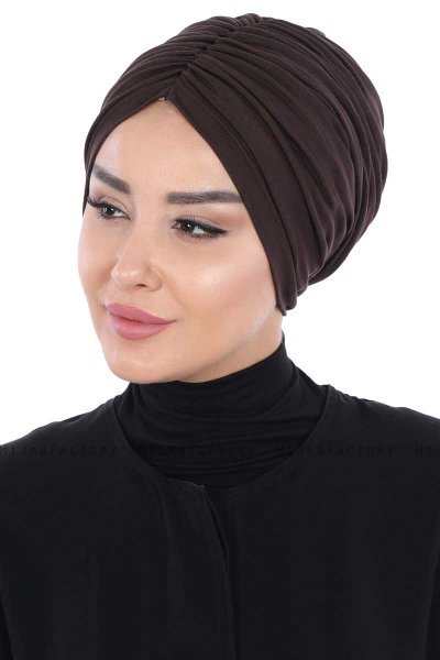 Jill - Brown Cotton Turban - Ayse Turban