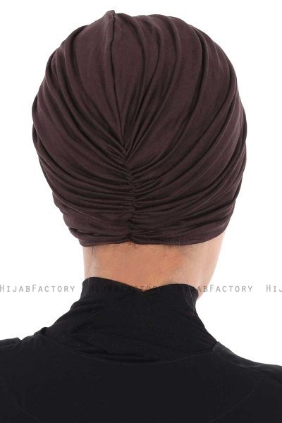 Jill - Brown Cotton Turban - Ayse Turban