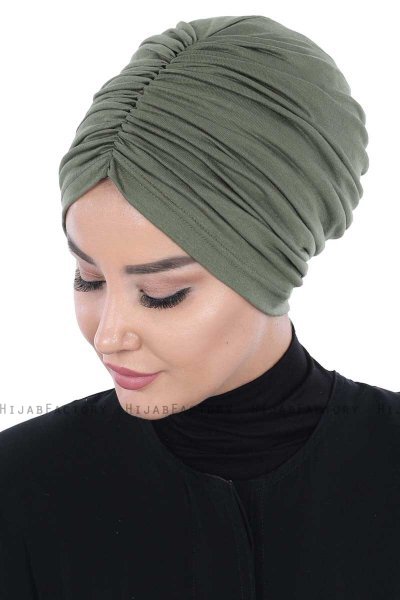 Jill - Khaki Cotton Turban - Ayse Turban