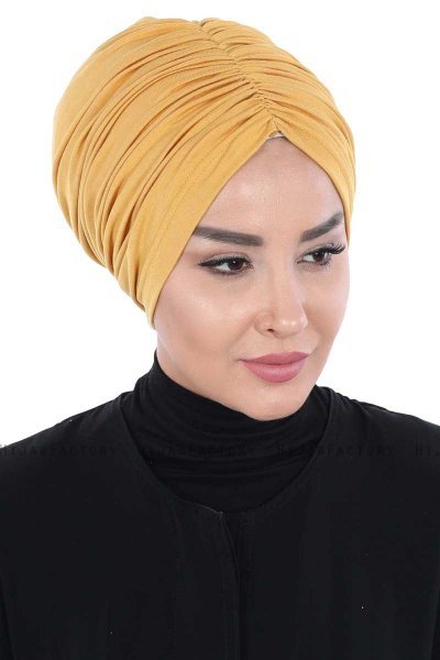 Jill - Mustard Cotton Turban - Ayse Turban