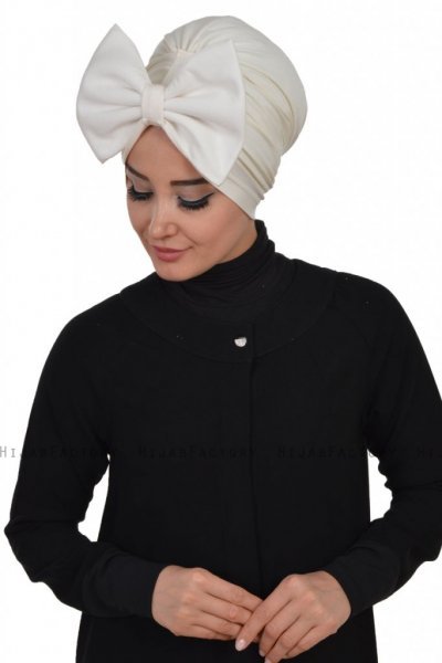 Julia - Creme Cotton Turban - Ayse Turban