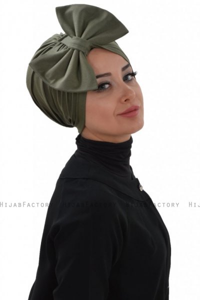 Julia - Khaki Cotton Turban - Ayse Turban
