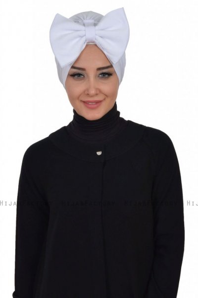 Julia - White Cotton Turban - Ayse Turban