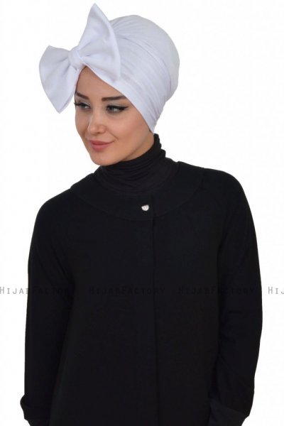 Julia - White Cotton Turban - Ayse Turban