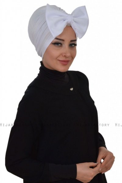 Julia - White Cotton Turban - Ayse Turban