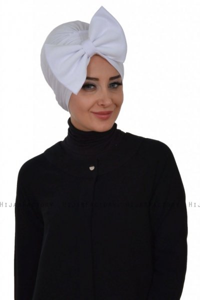 Julia - White Cotton Turban - Ayse Turban