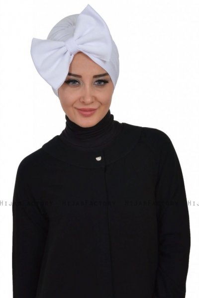 Julia - White Cotton Turban - Ayse Turban