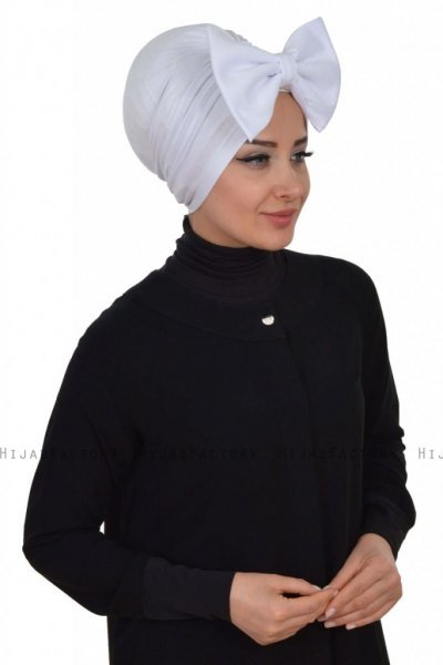 Julia - White Cotton Turban - Ayse Turban
